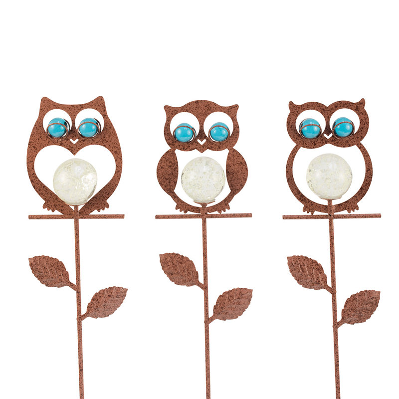 Accessoires de jardin 3 pièces Owl Pot