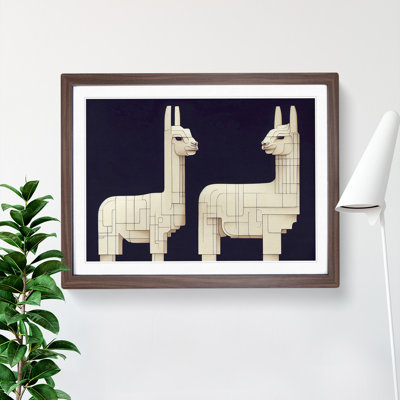 Futuristic Llamas - Single Picture Frame Print