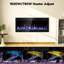 Recessed or Wall Mounted Electric Fireplace, Logs & Crystals, Remote Control,Remote Control, Timer, Dimmer, 12 Flame Colours, 750/1500W, Narrow Bezel-405497120