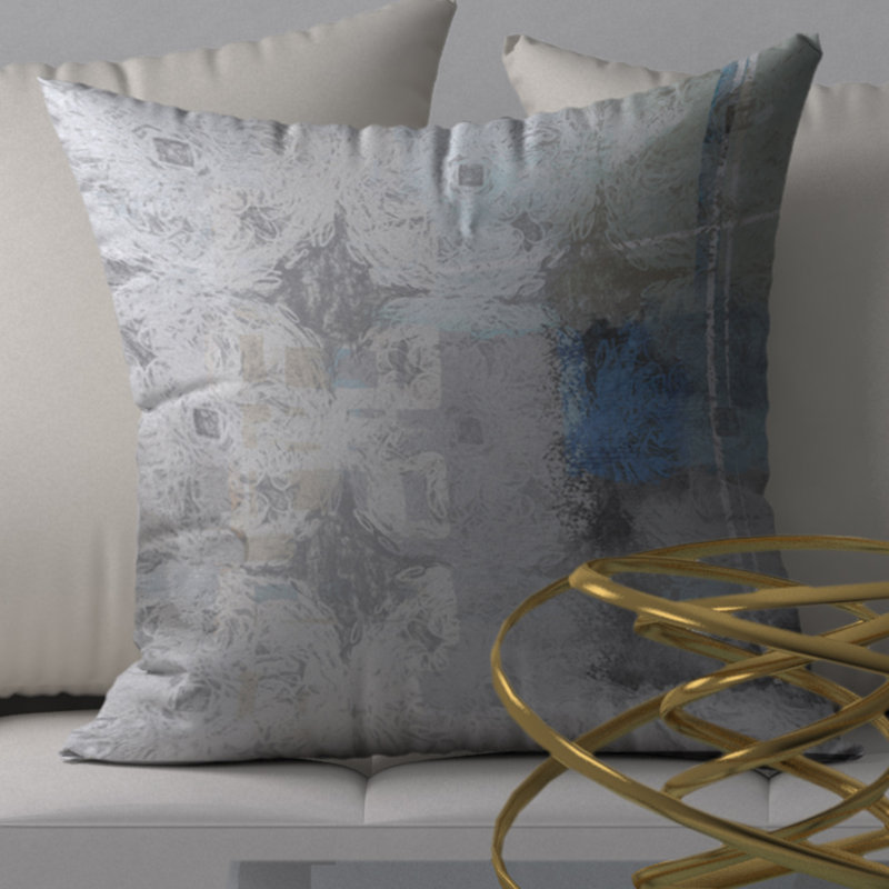 Abstract Reversible Throw Pillow, 24" x 24"