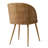 Donoho 19" Seat Height Linen Upholstered Rattan Backrest Dining Chairs with Arm