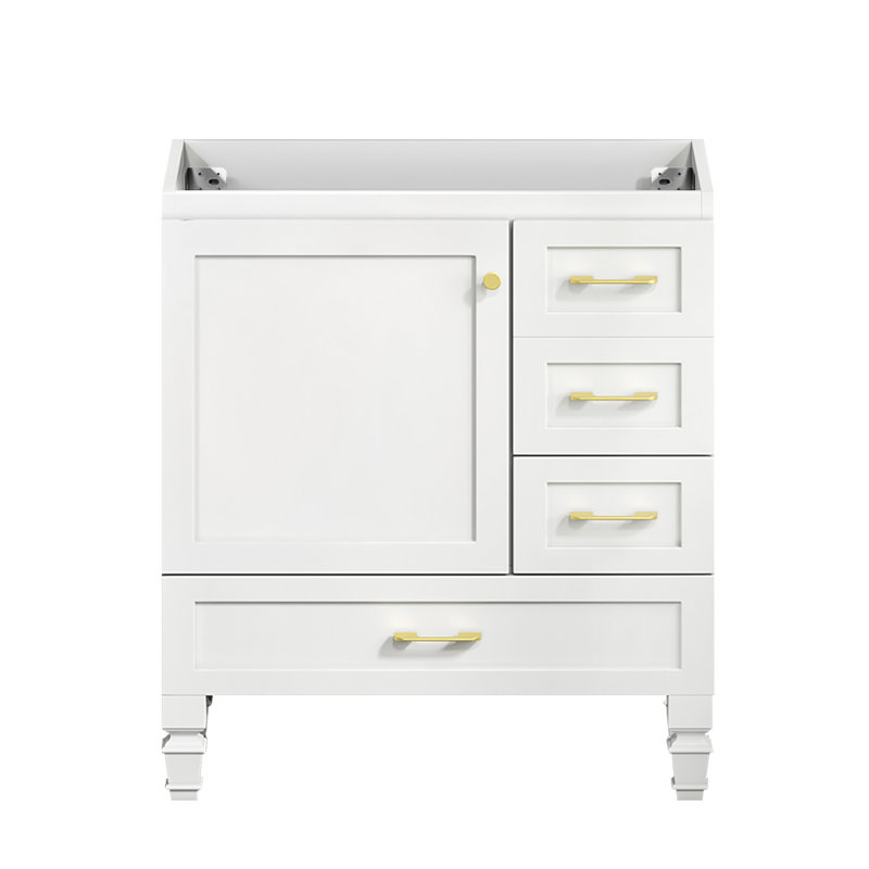 30" Bathroom Vanity With Sink, White 