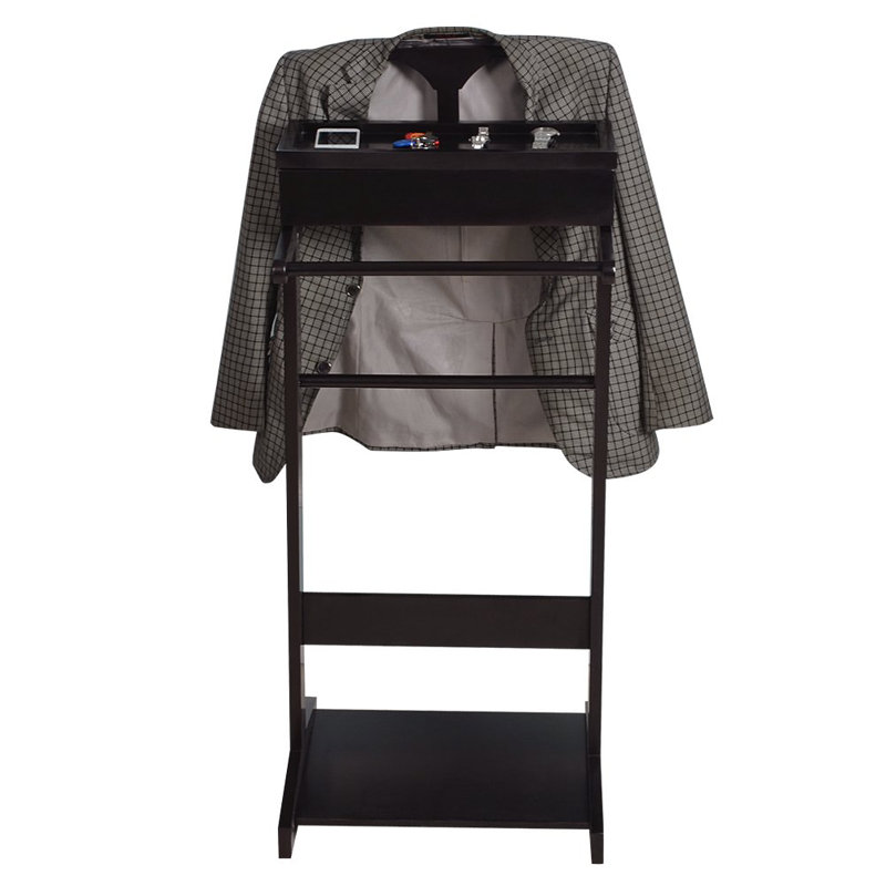 Portemanteaux portatifs avec porte-vêtements, Noir