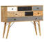 Buffet en bois de manguier massif 43,3 po x 11,8 po x 32,3 po