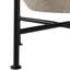 Pot à fleurs rond en terre cuite avec support en métal pour l'intérieur ou le patio extérieur - Décoration de jardin décorative pour le salon - ivoire et noir-116395560