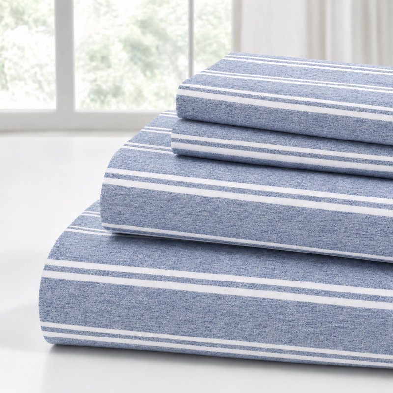 Ensemble de draps 4 pièces en microfibre ultra douce Modern Threads avec poches profondes, couleurs unies et imprimés