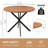 Adileny Round Metal Base Dining Table