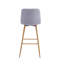 Upholstered Counter Stool with Metal Frame-471388997