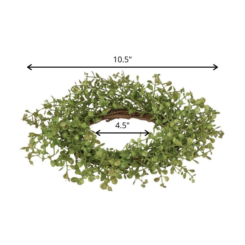 Couronne de gazon artificiel, H 10,5 po x l 3 po x P 10,5 po