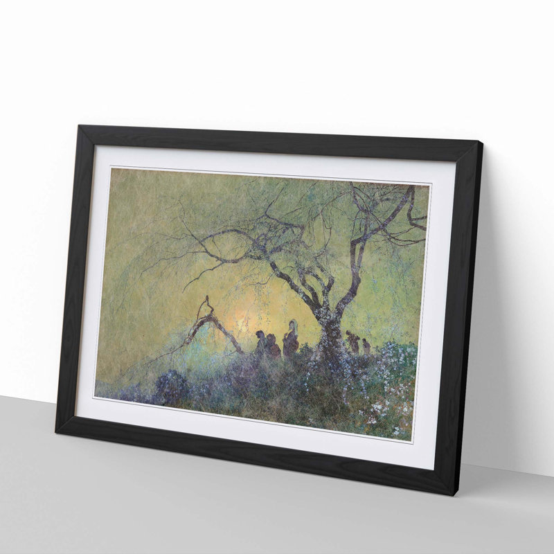 Memories of Japan by Hiroshi Yoshida - Framed Print, 27cm H x 36cm W x 2cm D, Black Framed