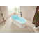 59" x 29.5" Freestanding Soaking Stone Resin Bathtub with Pure White Overflow and Pop Up Drain