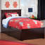 Lit plateforme en bois massif Kindig Cottage avec pied de lit et tiroirs de rangement assortis-23570261-23570260
