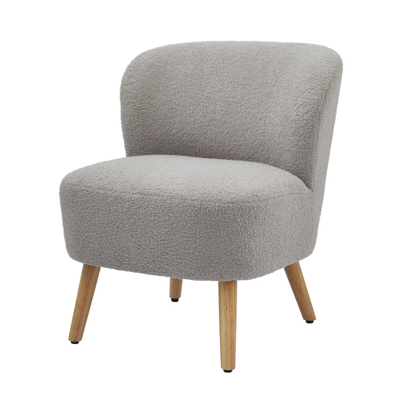 Upholstered Side Chair, Gray Teddy
