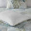 Édredon 6 pièces en coton avec coussin décoratif bleu à motif tropical pour une chambre côtière zestée, taille lavable à la machine-124539665