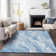 Premium Machine Washable Prisco Blue Rug