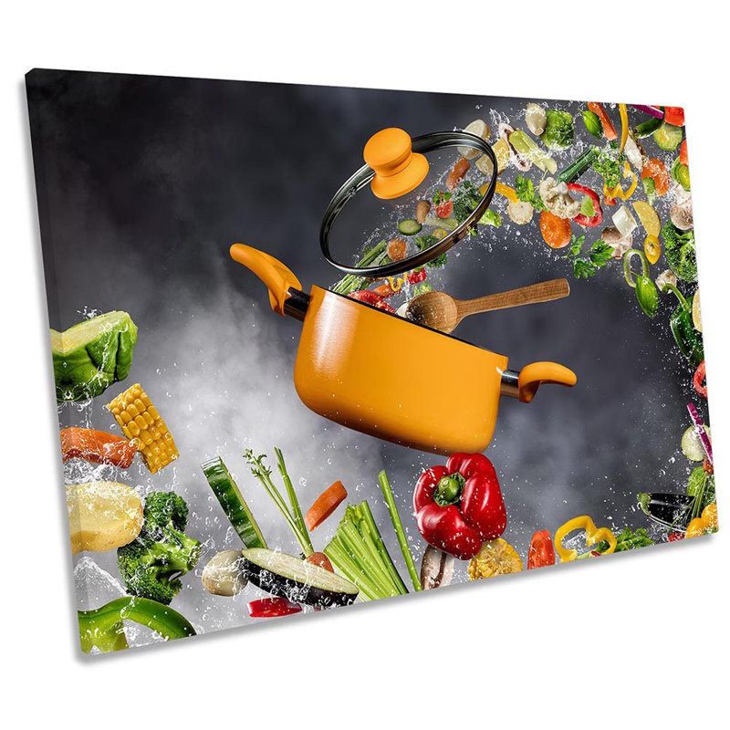 Pot Food Ingredients Kitchen - Wrapped Canvas Print, 81.3cm H x 121.9cm W