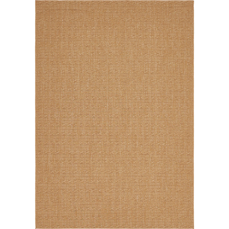 Snelling Abstract Indoor / Outdoor Rug, Light Brown, Rectangle 8' x 11'4"