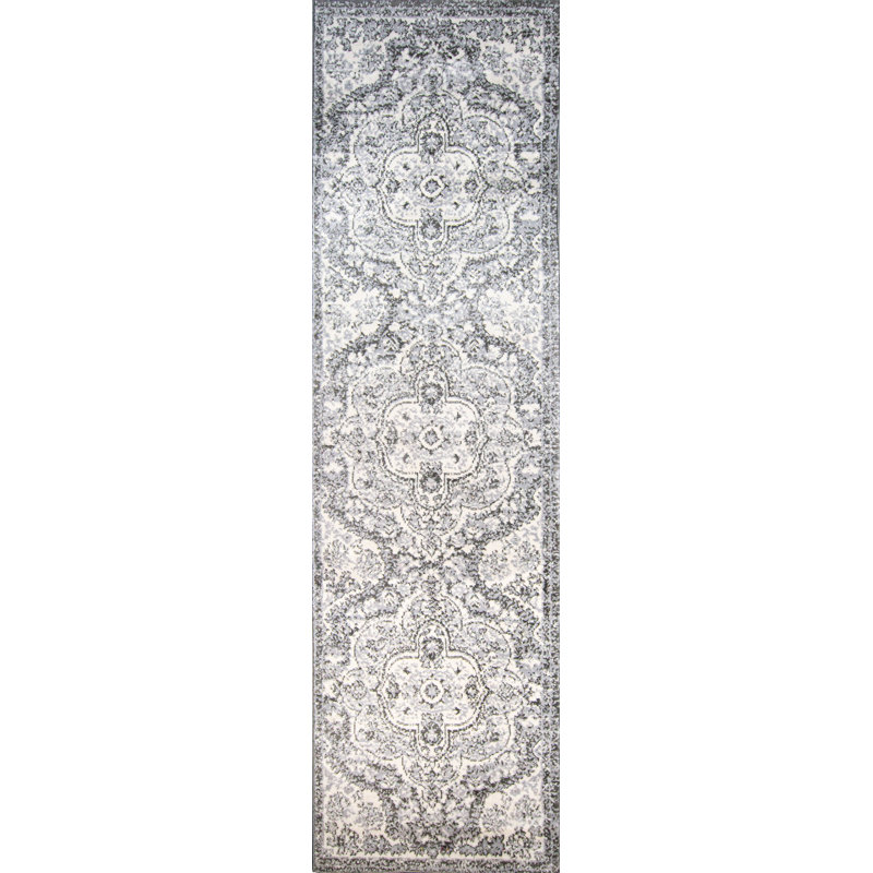 Tapis oriental crème / ivoire Furtado, Tapis de couloir de 2 pi x 7 pi