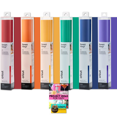 Ensemble de 6 rouleaux de vinyle adhésif en vinyle Cricut Smart Rainbow