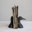 Caselyn Decorative Distressed Cast Metal Duck Head Bookends
