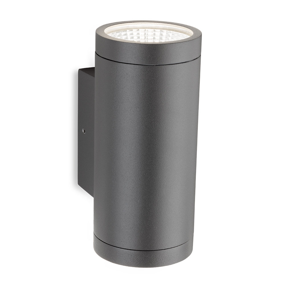 Graphite 17.2cm H Integrated LED Outdoor Armed Sconce