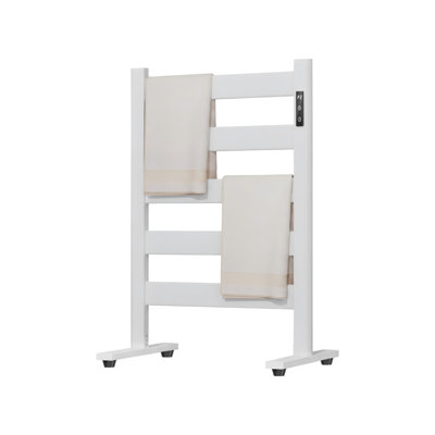 Towel Warmer, 5-Bar Heated Towel Rack with Timer & Adjustable Temperature, Fast Heating in About 10 Minutes, (White)