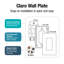 Ensemble de 1 plaque murale Lutron Claro