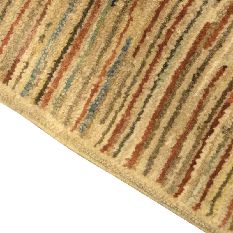 Hand Knotted Wool Area Rug in Multi