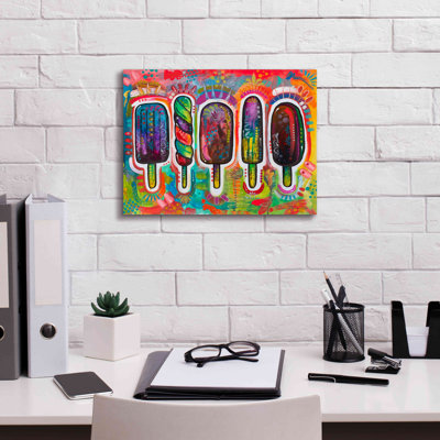 «Ice Pops 1» par Dean Russo - peinture sur toile tendue