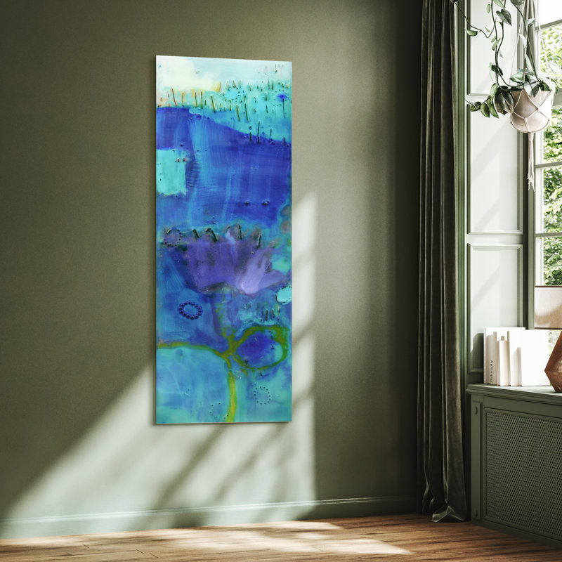 Reedy Blue III - impression sans cadre sur verre