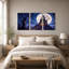 «Gothic Castle Under Full Moon Beside Halloween», ensemble de 3 toiles murales-1243429042
