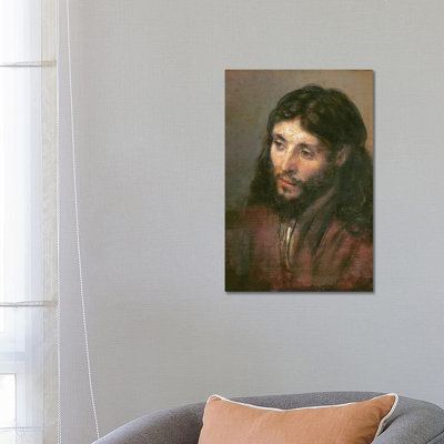 Head of Christ, C.1648 (Gemaldegalerie) by Rembrandt van Rijn - 1 Piece Wrapped Canvas Painting