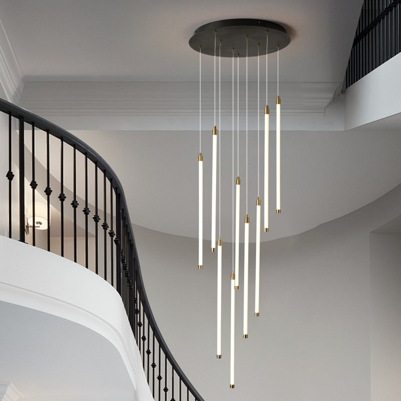 Keiri 9 - Light Modern Dimmable LED Staircase Cluster Pendant