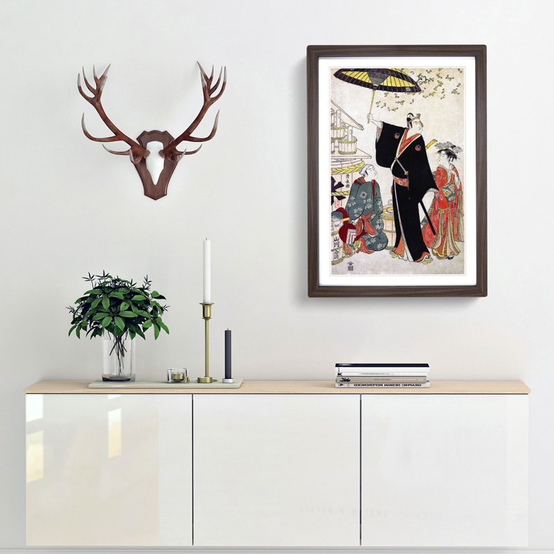 Ichikawa Yaozo III by Torii Kiyonaga - Picture Frame Painting Print, Walnut Framed, 48cm H x 36cm W x 2cm D