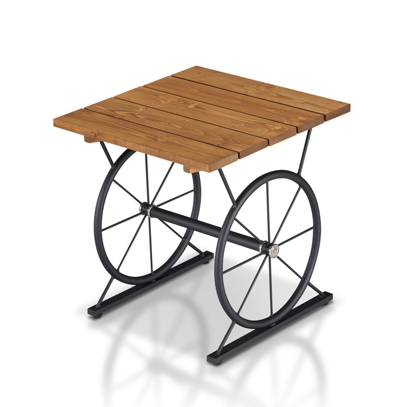 Aranda Trestle End Table, Toasted Barnwood