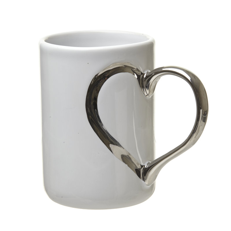 Chander Ceramic Coffee Mug, Silver