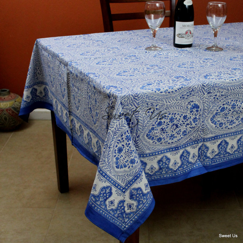 Collection de nappe en coton à motif floral, 72 po x 72 po