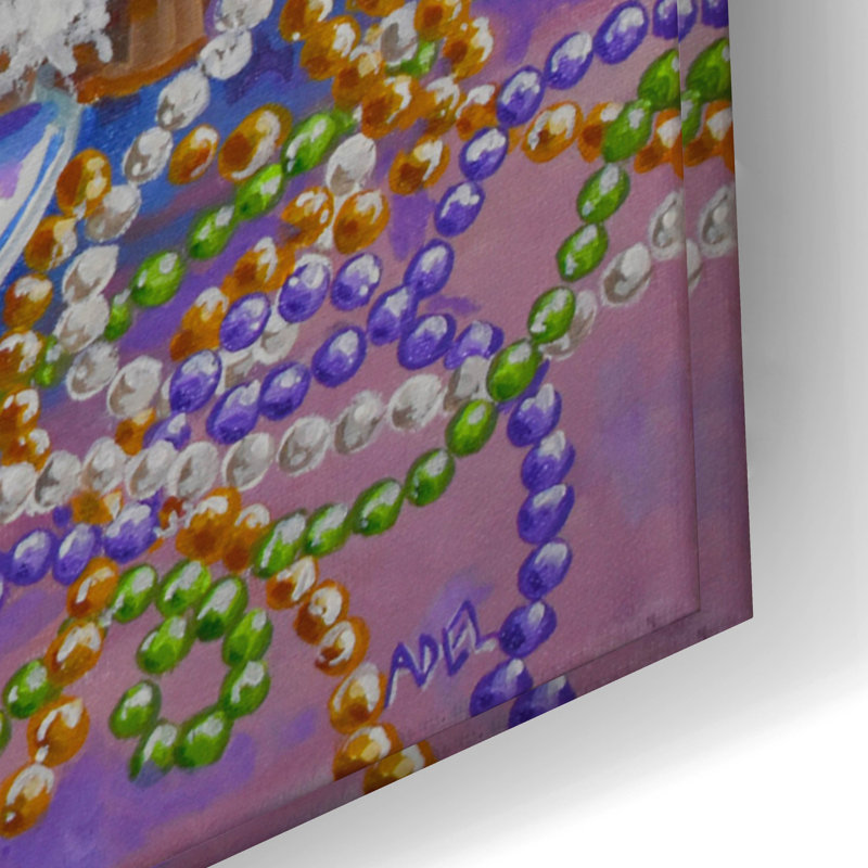  «Cafe Du Monde-new Orleans-mardi Gras-beignets» par ADEL, art mural en verre acrylique, 24 po x 16 po, H 16 po x l 24 po