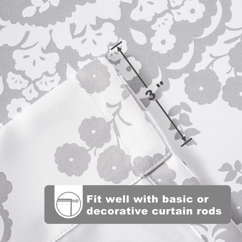 Bouillet Room Darkening Curtain Single Panel, 25" W x 47" L