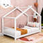 Lit plateforme simple en bois avec toit-1117163978