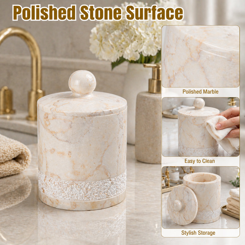 Marble Bathroom Storage Container