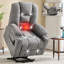Fauteuil inclinable électrique avec massage, chaleur, ports USB et porte-gobelets-224082077