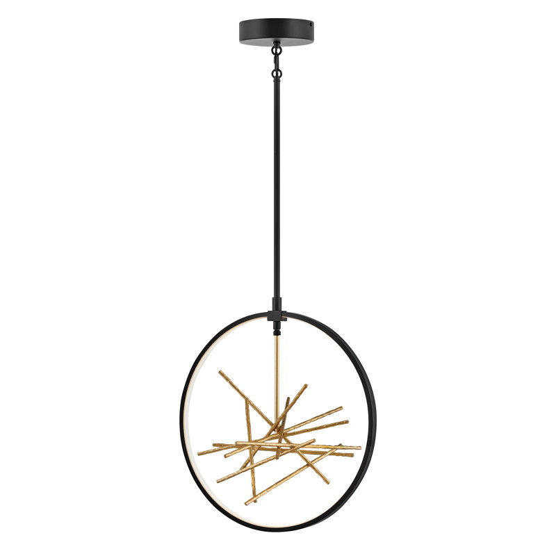 Styx Black and Brass LED Pendant Light
