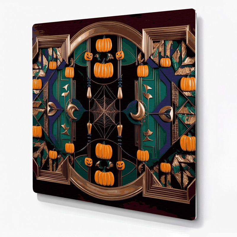 Halloween, art déco d'Halloween, art mural en métal noir, H 12 po x l 12 po