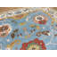 Tapis bleu ciel / ivoire / rouge 12 pi 3 po x 14 pi 9 po One-of-a-Kind