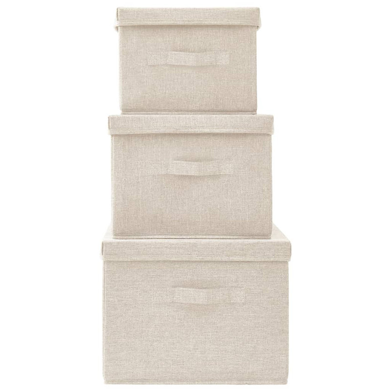 Ebern Designs Fabric Decorative Bin, White