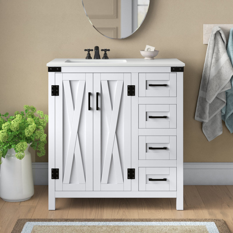 Ensemble de meuble-lavabo simple 32 po Slayton, Blanc