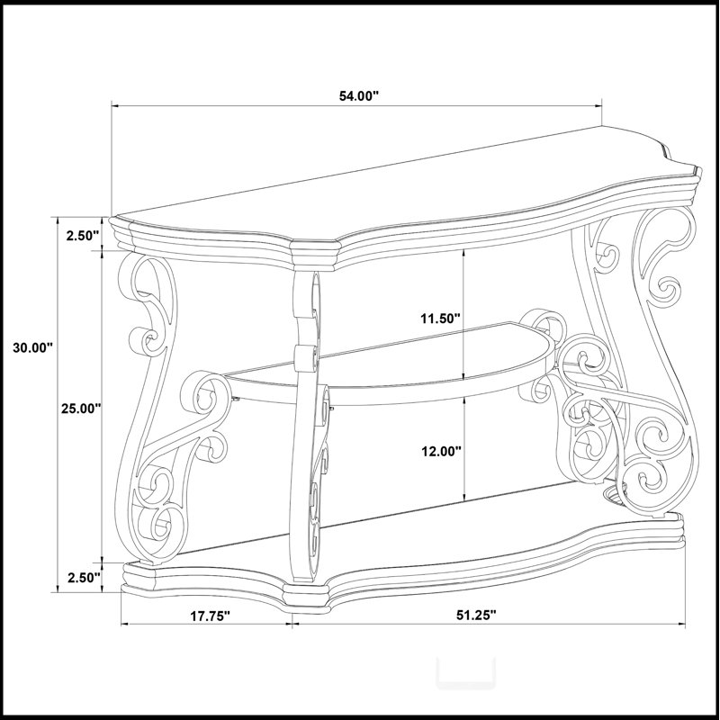 Console à 2 tablettes Gretta Merlot