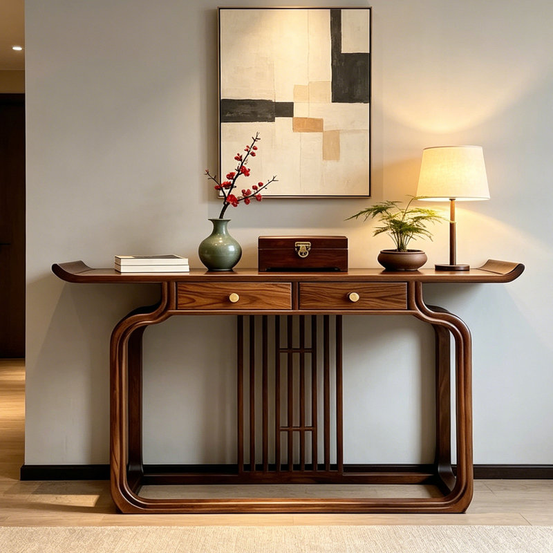 Nouvelle console de style chinois, H 35,4 po x l 66,9 po x P 15,7 po
