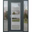 Porte d'entrée avant prémontée à 2 panneaux latéraux en acier argenté anthracite / anthracite-119905887-119905891-119905895